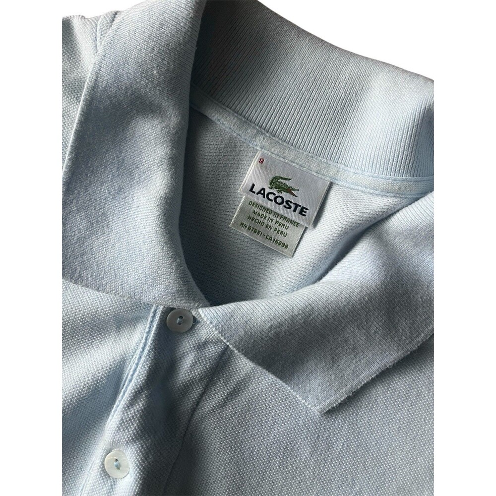 Lacoste Pique Polo Shirt Men’s Size 9 Baby Blue 4XL Preppy